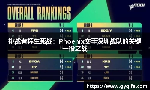 挑战者杯生死战：Phoenix交手深圳战队的关键一役之战